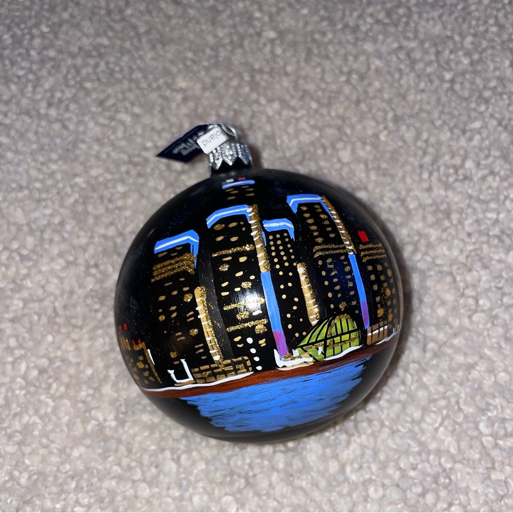 Renaissance Center hand painted ornament